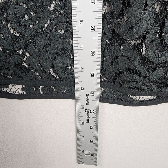 Michael Kors Black Lace Crochet Overlay Blouse Size 4 - Picture 4 of 8